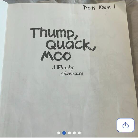 3/$14 / 5/$18 📚| Thump, Quack, Moo: A Whacky Adventure, Children’s Pbk Book - Picture 5 of 7